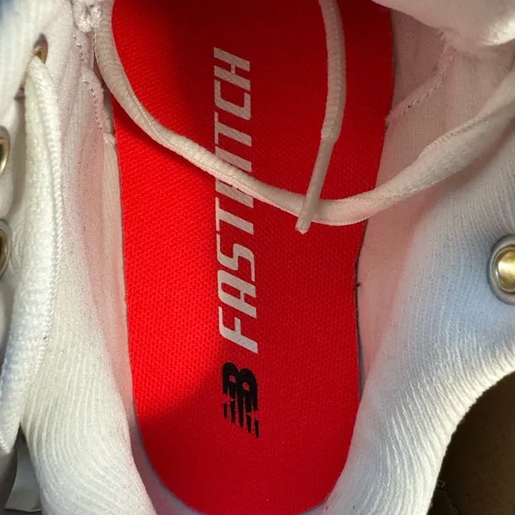 New Balance White and Gold Cleats - Picture 11 of 11